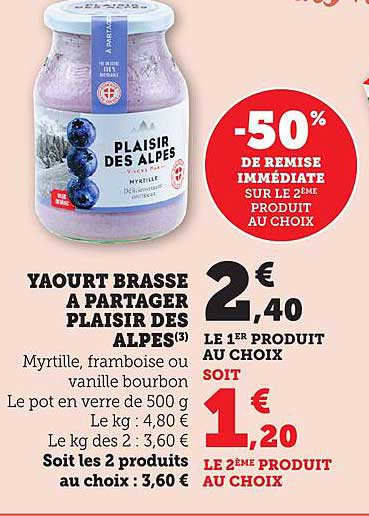 YAOURT BRASSÉ À PARTAGER PLAISIR DES ALPES