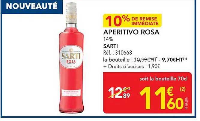 10% DE REMISE IMMÉDIATE APERITIVO ROSA