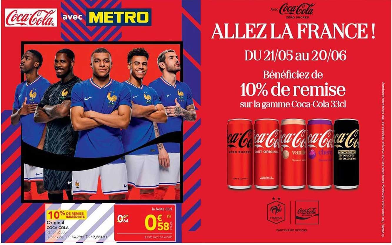 10% de remise immédiate Original COCA-COLA