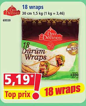 18 wraps