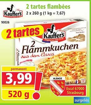 2 tartes flambées