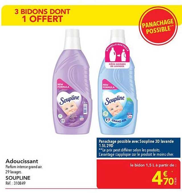 3 BIDONS DONT 1 OFFERT