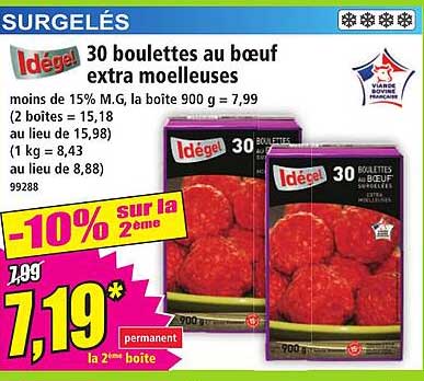30 boulettes au bœuf extra moelleuses
