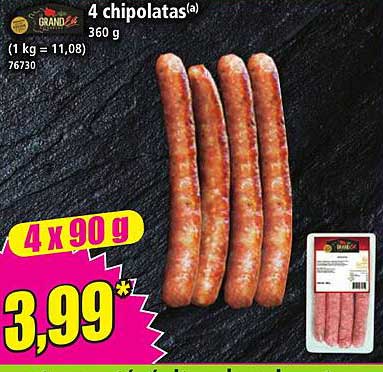 4 chipolatas(a) 360 g