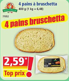 4 pains à bruschetta