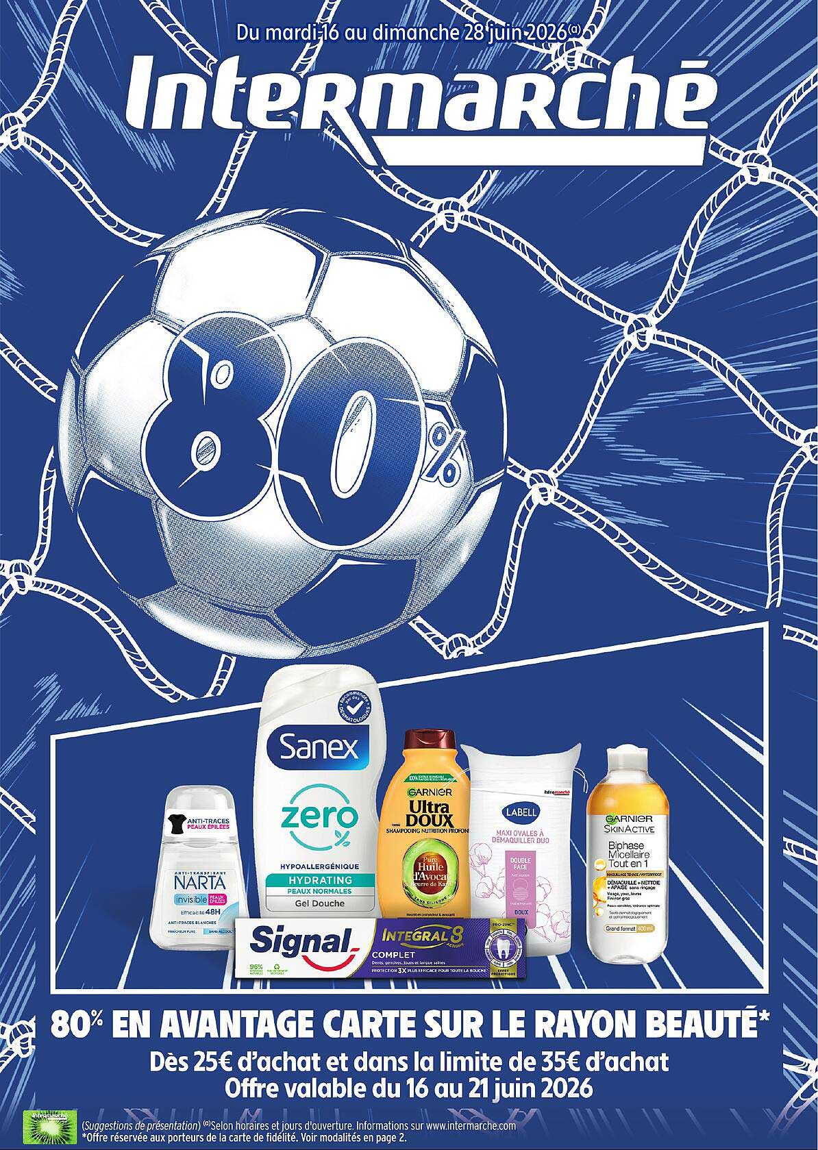 80% EN AVANTAGE CARTE SUR LE RAYON BEAUTÉ*