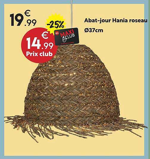 Abat-jour Hania roseau Ø37cm