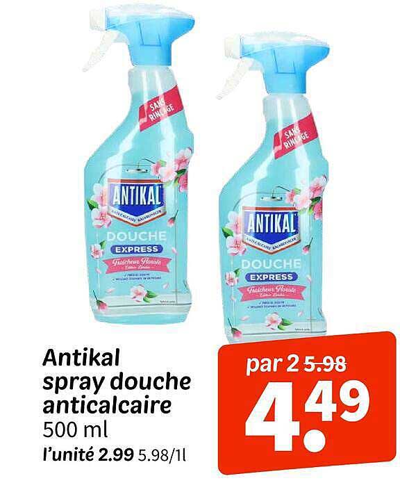 Antikal spray douche anticalcaire 500 ml