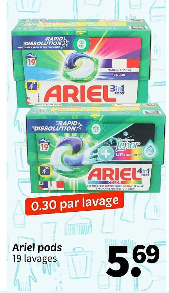 Ariel pods 19 lavages
