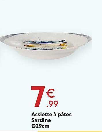 Assiette à pâtes Sardine Ø29cm