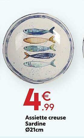 Assiette creuse Sardine Ø21cm