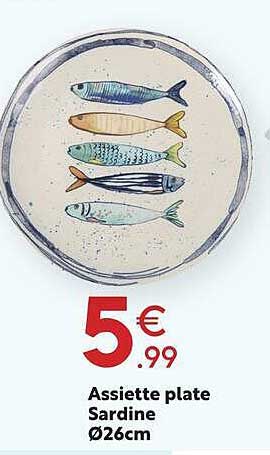 Assiette plate Sardine Ø26cm