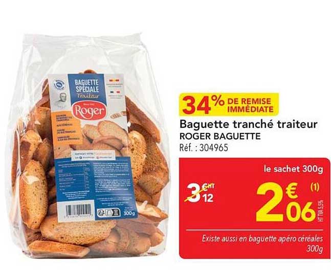 Baguette tranché traiteur ROGER BAGUETTE