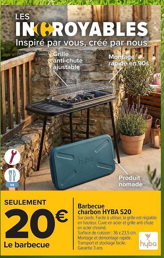 Barbecue charbon HYBA S20