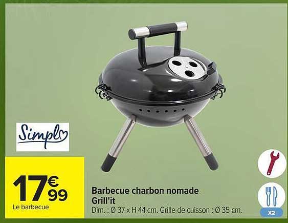 Barbecue charbon nomade Grill'it