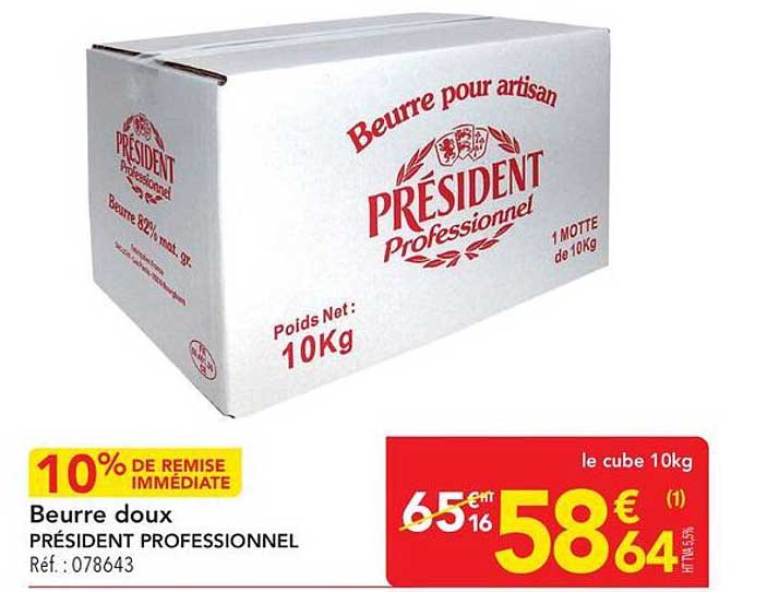 Beurre doux PRÉSIDENT PROFESSIONNEL