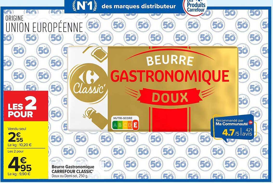 BEURRE GASTRONOMIQUE DOUX