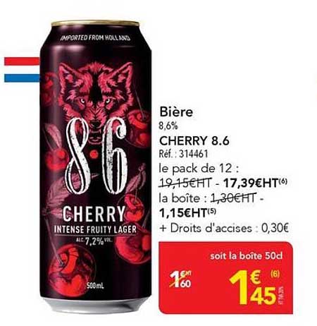 Bière 8,6 CHERRY