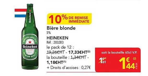 Bière blonde 5% HEINEKEN