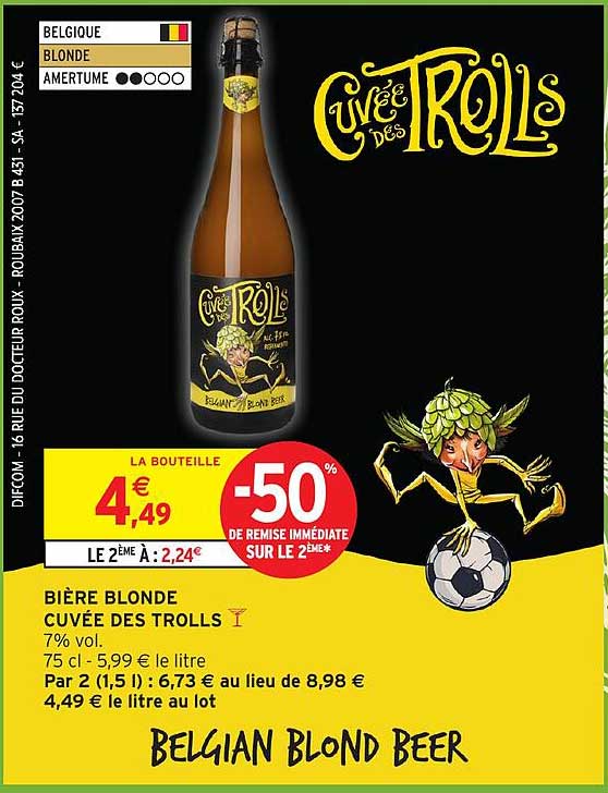 BIÈRE BLONDE CUVÉE DES TROLLS