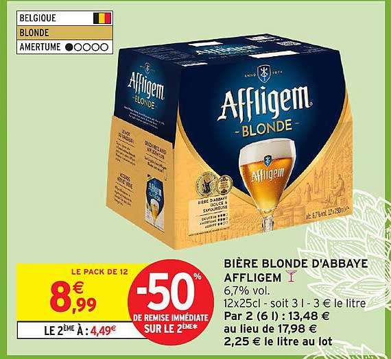 BIÈRE BLONDE D'ABBAYE AFFLIGEM