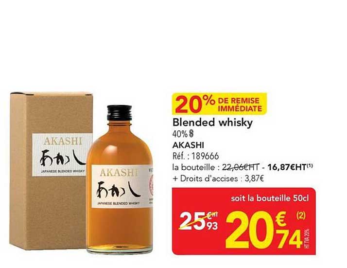 Blended whisky 40% AKASHI