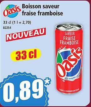 Boisson saveur fraise framboise