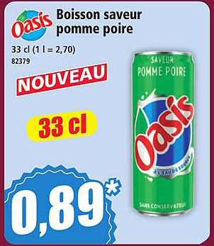 Boisson saveur pomme poire