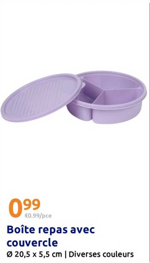 Boîte repas avec couvercle
