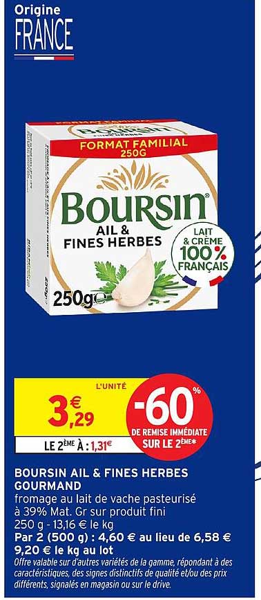 BOURSIN AIL & FINES HERBES GOURMAND