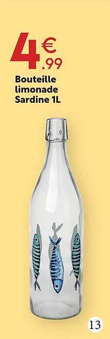 Bouteille limonade Sardine 1L