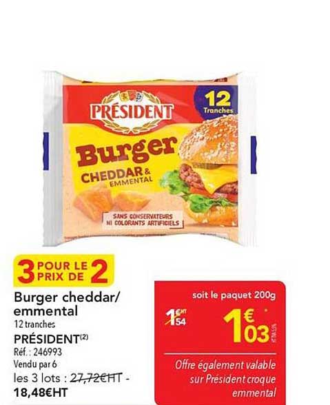 Burger cheddar/emmental