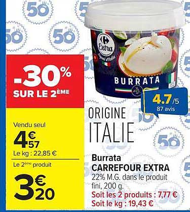Burrata CARREFOUR EXTRA