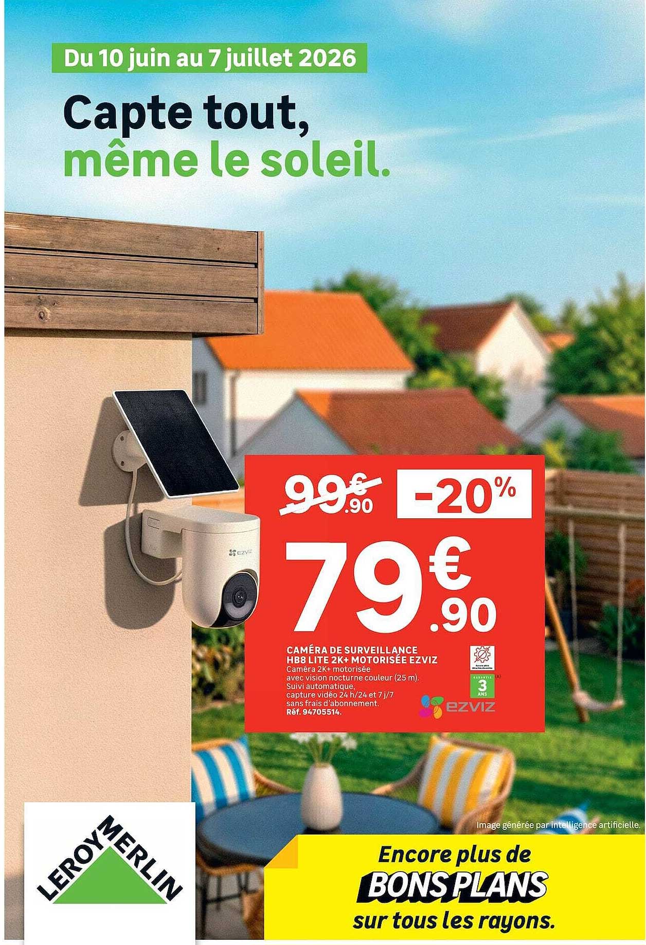 Caméra de surveillance HB8 Lite 2K+ motorisée EZVIZ