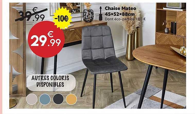 Chaise Mateo 45*52*88cm