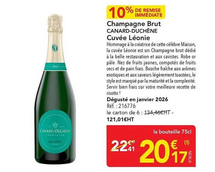 Champagne Brut CANARD-DUCHÊNE Cuvée Léonie