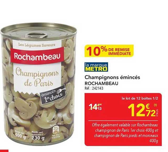 Champignons émincés ROCHAMBEAU