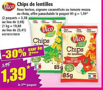 Chips de lentilles