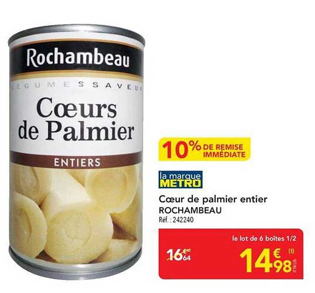 Cœur de palmier entier ROCHAMBEAU