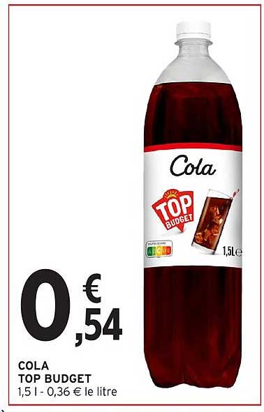 COLA TOP BUDGET 1,5 l - 0,36 € le litre