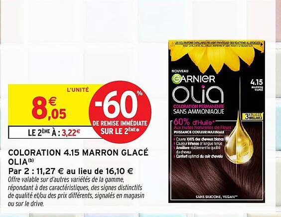 COLORATION 4.15 MARRON GLACÉ OLIA