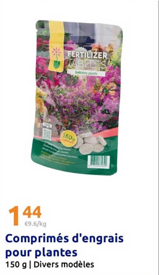 Comprimés d'engrais pour plantes