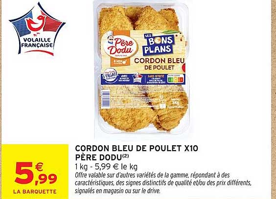 CORDON BLEU DE POULET X10 PÈRE DODU(2)