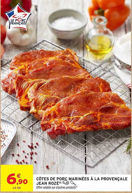 CÔTES DE PORC MARINÉES À LA PROVENÇALE JEAN ROZÉ