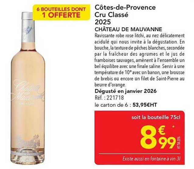 Côtes-de-Provence Cru Classé 2025 CHÂTEAU DE MAUVANNE