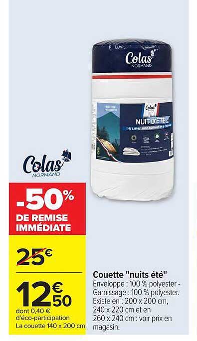 Couette "nuits été"