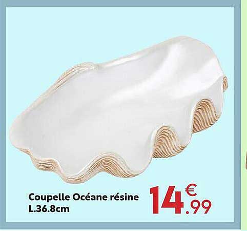 Coupelle Océane résine L.36.8cm