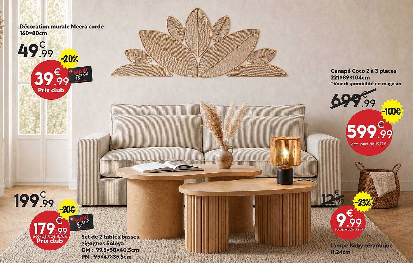 Décoration murale Meera corde 160×80cm