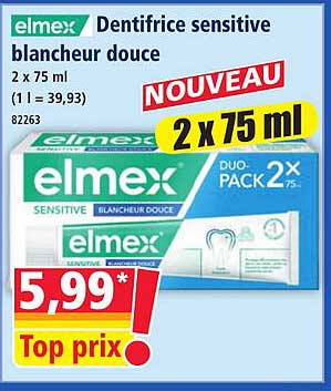 Dentifrice sensitive blancheur douce