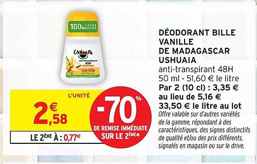 DÉODORANT BILLE VANILLE DE MADAGASCAR USHUAIA